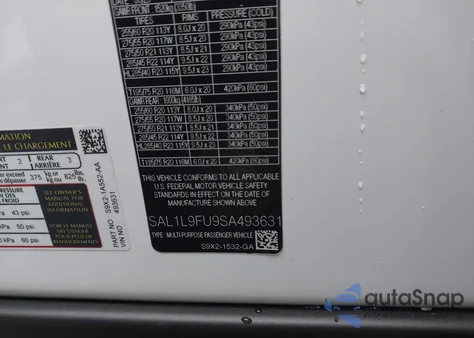 2025 Land Rover Range Rover Sport P400 Dynamic Se из США, поврежденный, VIN SAL1L9FU9SA493631